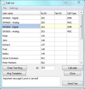 Contact List