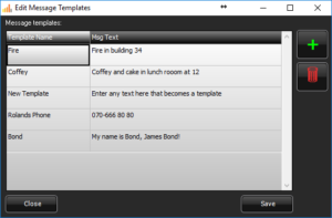 Message templates