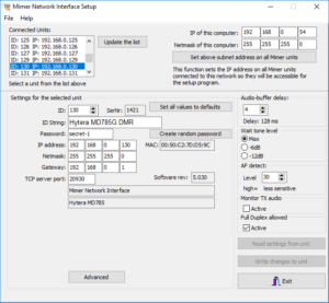 Mimer Network Interface Setup