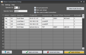 Mimer Connections Setup - Old version