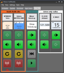 SoftRadio with Frames and hidden keys on two radios