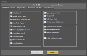 Mimer SoftRadio Settings - Appearence