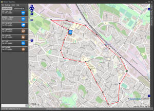MapView showing a radio trace
