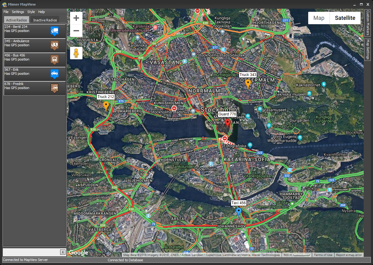 Alternative satellite mode when using Google maps