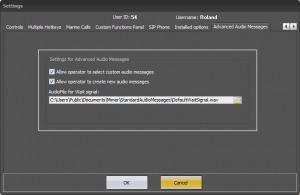 Settings in SoftRadio settings