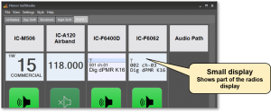 Small radio display in SoftRadio