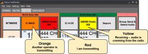 SoftRadio colour indicators